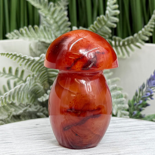Carnelian Mushroon Healing Crystal Ornament 150g