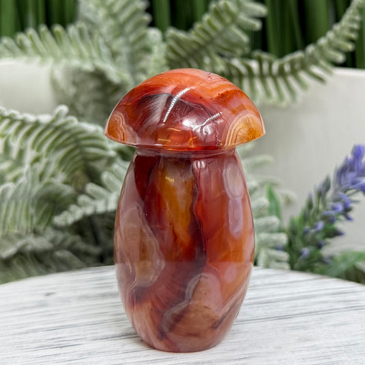 Carnelian Mushroon Healing Crystal Ornament 102g