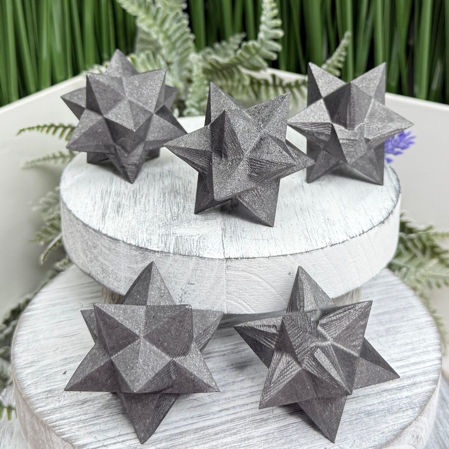 Shungite Merkabah EMF Protection Crystal Carving