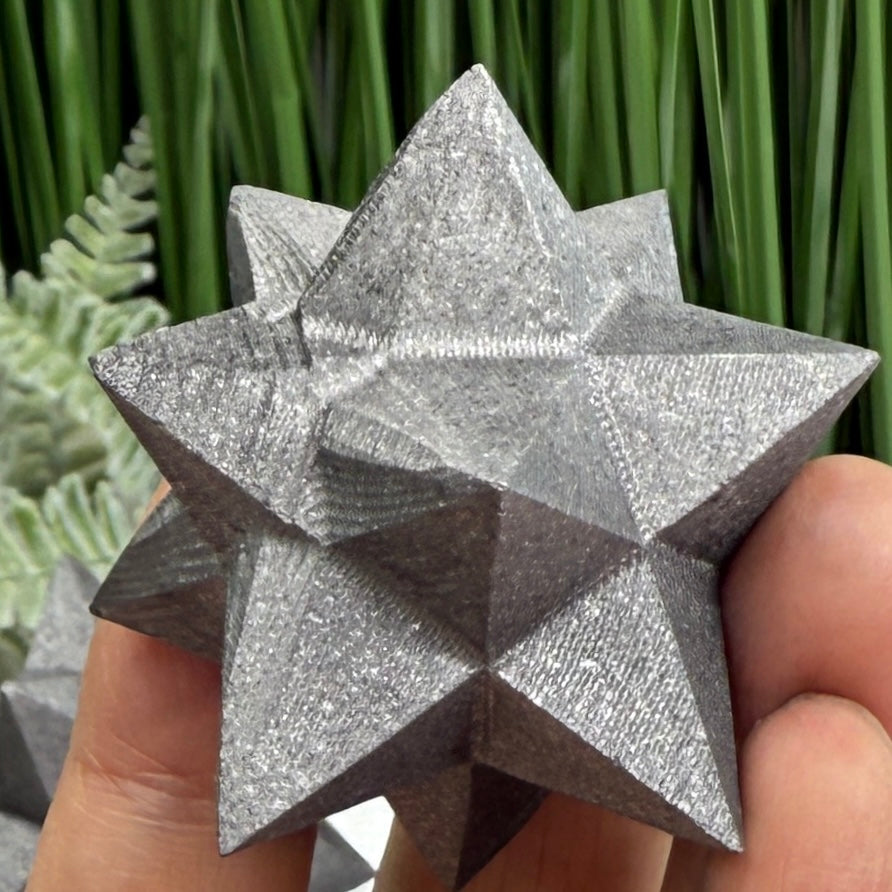 Shungite Merkabah EMF Protection Crystal Carving