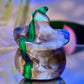 Volcanic Agate Halloween Pumpkin Witches Hat UV Reactive Crystal 64g