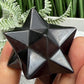 Golden Black Obsidian Merkabah Crystal Carving 71g