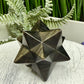 Golden Black Obsidian Merkabah Crystal Carving 71g