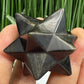 Golden Black Obsidian Merkabah Crystal Carving 71g