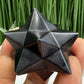 Golden Black Obsidian Merkabah Crystal Carving 71g