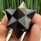 Golden Black Obsidian Merkabah Crystal Carving 71g
