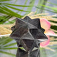 Silver Black Obsidian Merkabah Crystal Carving 81g