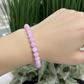 Kunzite Bracelets Elastic Wearable Crystal Gemstone 8-9mm Bead Size 16cm