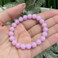 Kunzite Bracelets Elastic Wearable Crystal Gemstone 8-9mm Bead Size 16cm