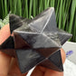 Silver Black Obsidian Merkabah Crystal Carving 81g