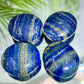 Lapis Lazuli With Pyrite Palm Stones Worry Meditation Crystals YOU CHOOSE
