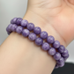Lepidolite Purple Mica Crystals Bracelets Wearable Gemstones Elastic 7-8mm Beads 16cm