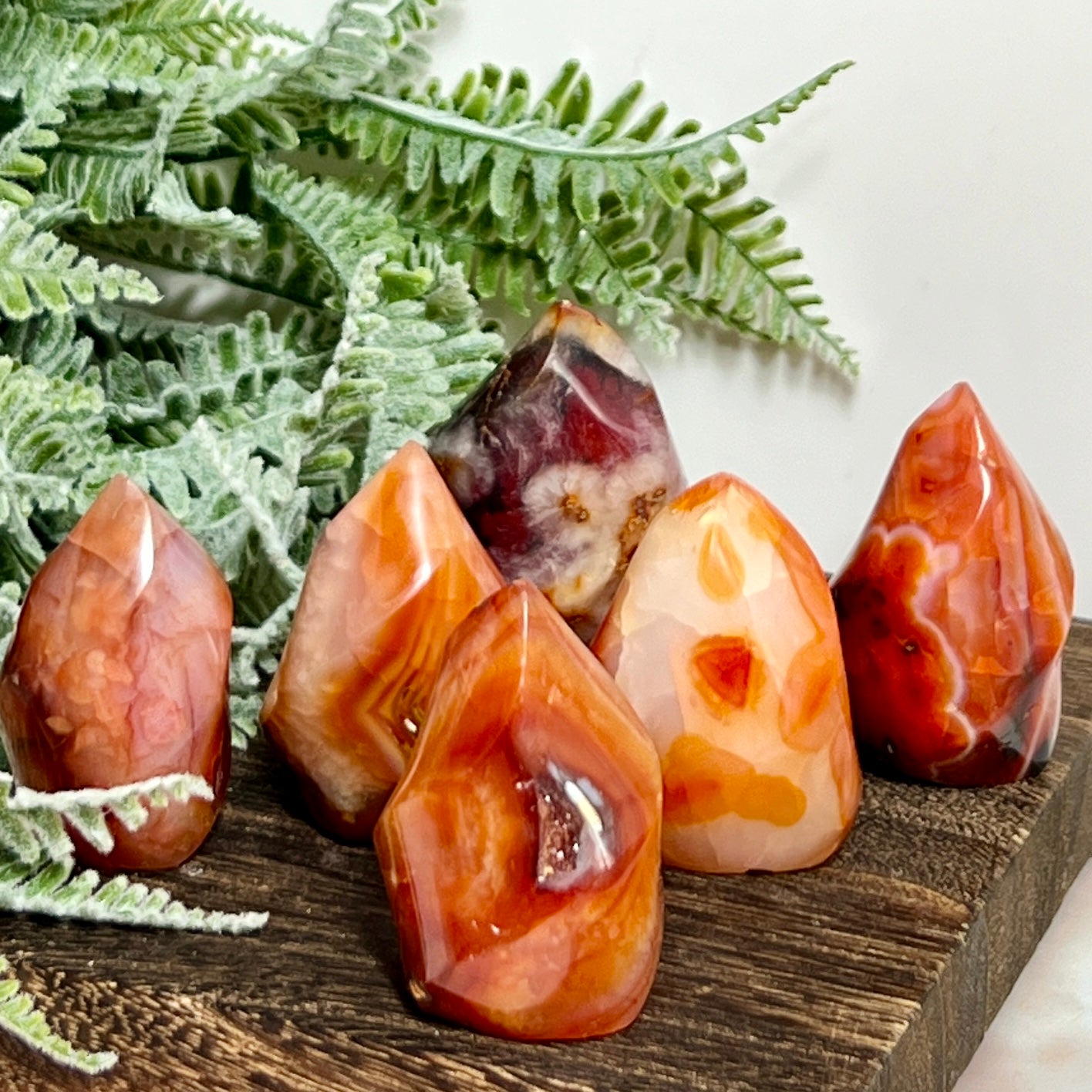 Carnelian Flames Healing Crystal Carvings YOU CHOOSE