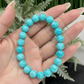 Blue Amazonite Crystals Bracelets Wearable Gemstones Elastic 9-10mm Beads 16cm