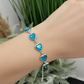 Abalone Shell Heart Shaped Bracelet Wearable Crystals Gemstones 20cm