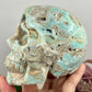 Blue Aragonite Skull Crystal Skull Carving 1086g