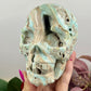 Blue Aragonite Skull Crystal Skull Carving 1086g