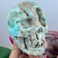Blue Aragonite Skull Crystal Skull Carving 1086g