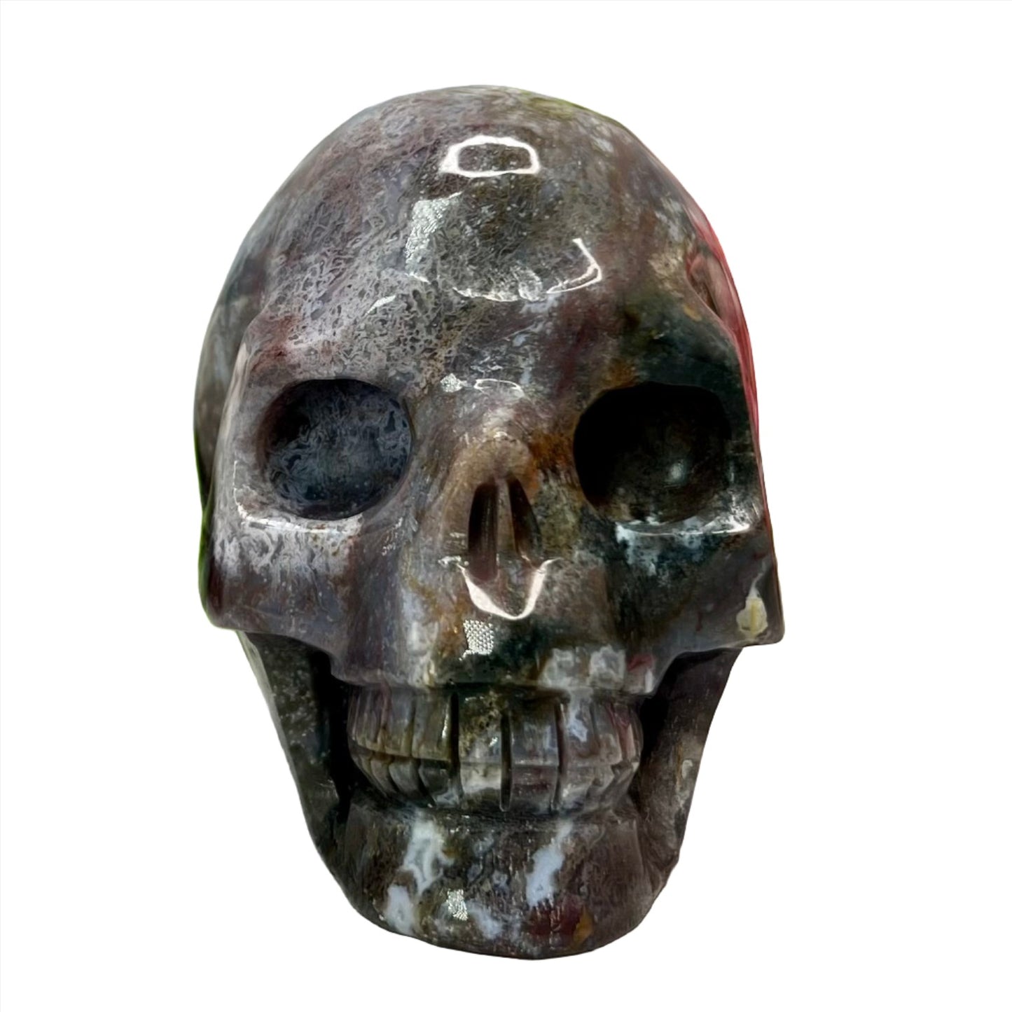 Ocean Sea Jasper Skull Crystal Skull Carving 972g