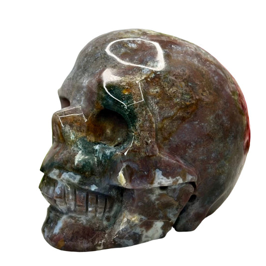 Ocean Sea Jasper Skull Crystal Skull Carving 972g