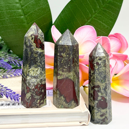 Dragon Blood Jasper Points Towers Crystal YOU CHOOSE