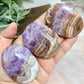 Amethyst with Mexican Lace Agate Palm Stone Crystal YOU CHOOSE