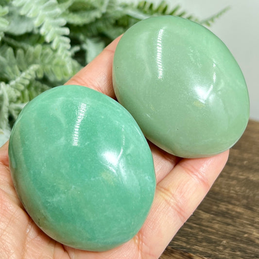 Green Aventurine Palm Stones Worry Meditation Crystals YOU CHOOSE