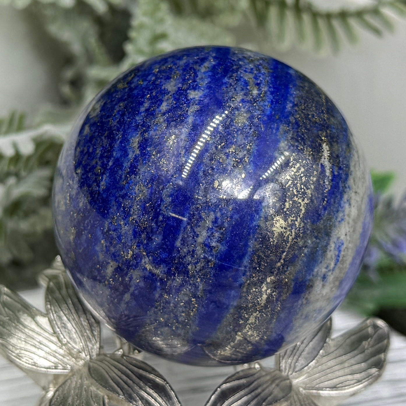 Lapis Lazuli with Pyrite Sphere Crystal Ball 274g 55mm