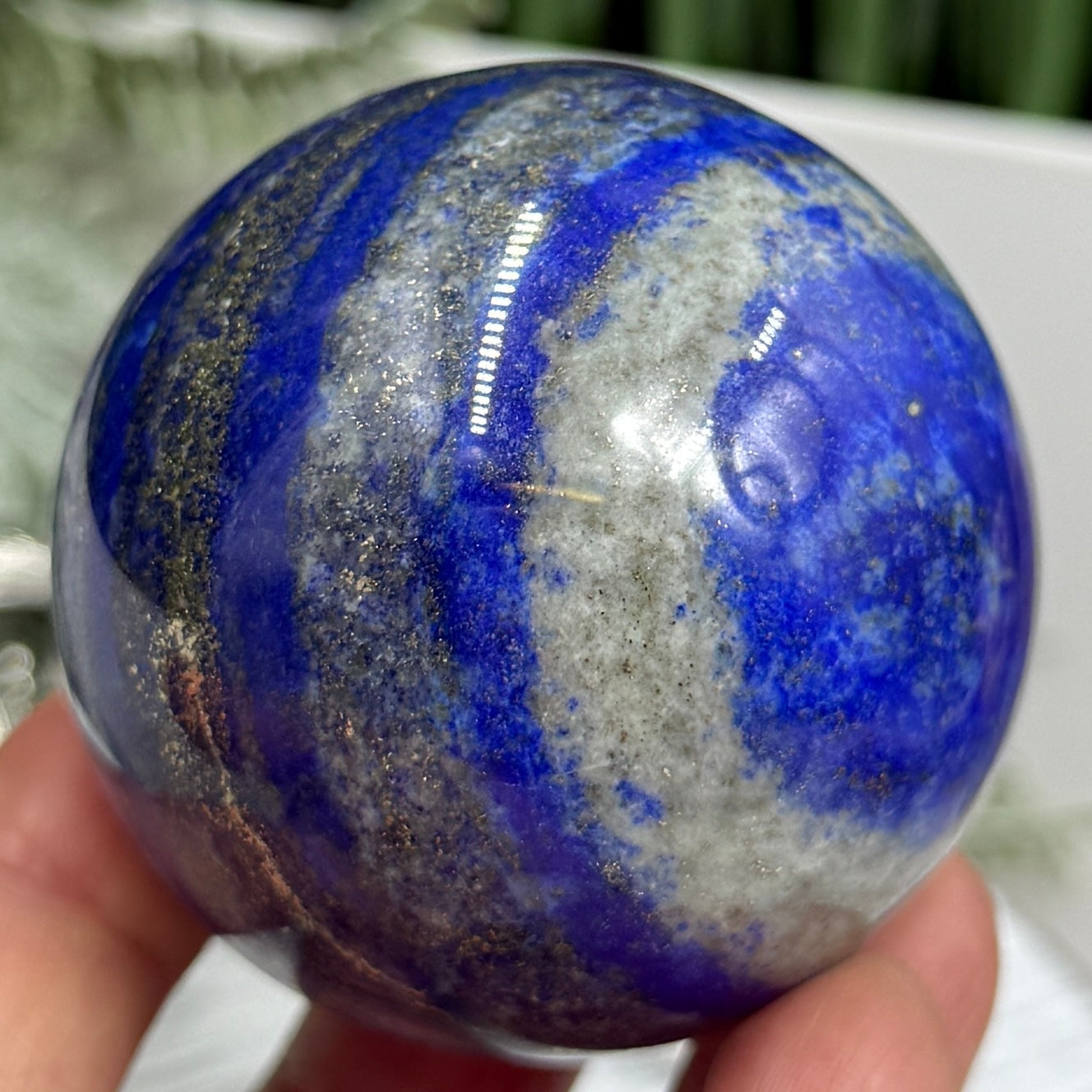 Lapis Lazuli with Pyrite Sphere Crystal Ball 274g 55mm