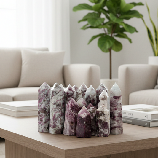 Rubellite Tourmaline Points Tower Crystal Generators YOU CHOOSE