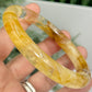 Golden Healer Quartz Bangle Gemstone Jewellery Wearable Crystal 60mm Diameter
