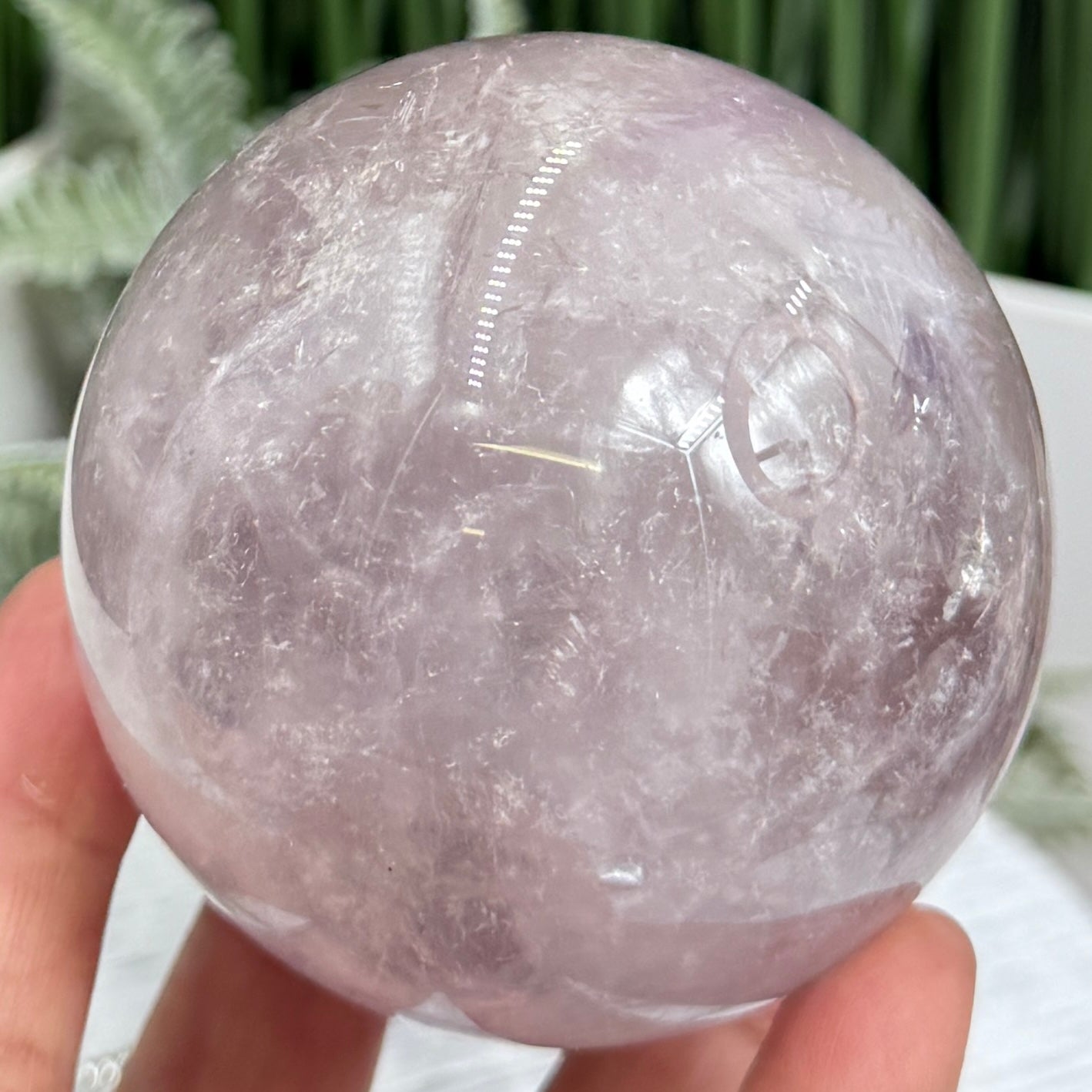 Ametrine Quartz Sphere Amethyst with Citrine Natural Crystal Ball 565g 74mm