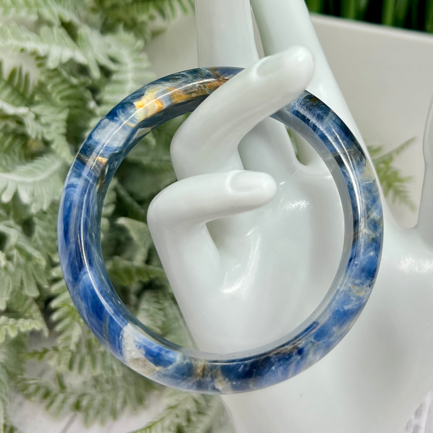 Blue Kyanite Mica Bangle High Quality RARE Crystal Jewellery 57mm Diameter