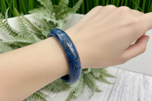 Blue Kyanite Mica Bangle High Quality RARE Crystal Jewellery 57mm Diameter