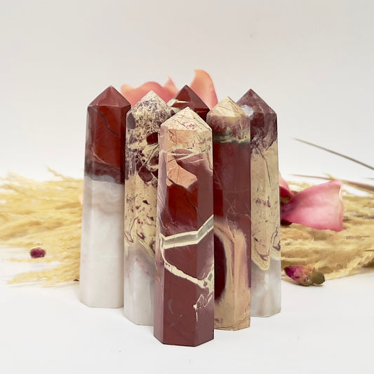 Red Jasper Quartz Points Towers Crystal Generators YOU CHOOSE