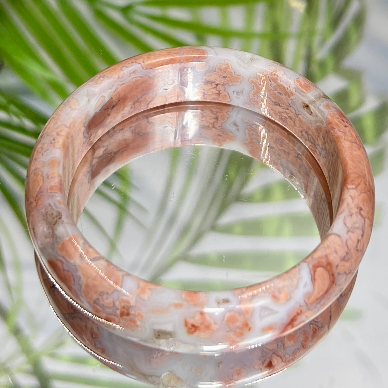 Pink Cotton Candy Druzy Agate Bangle Crystal Jewellery Gemstone 58mm