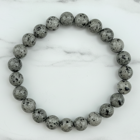 Yooperlite Bracelet Elastic Gemstone Jewellery UV Reactive Crystals 9mm Beads 16cm