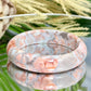 Pink Cotton Candy Druzy Agate Bangle Crystal Jewellery Gemstone 59mm