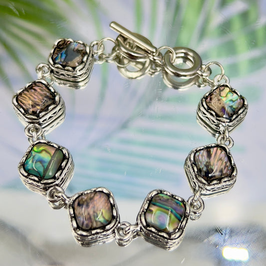 Abalone Shell Bracelet Wearable Crystals Gemstones 18.5cm-20.5cm