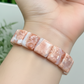 Pink Cotton Candy Druzy Agate Elastic Bracelet Crystal Jewellery Healing Gemstone
