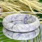 Purple Jade Bangle Crystal Jewellery Healing Gemstone 59mm Diameter