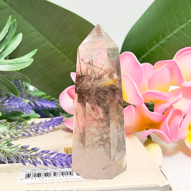 Rutilated Quartz Tower Crystal Generator 164g 104mm
