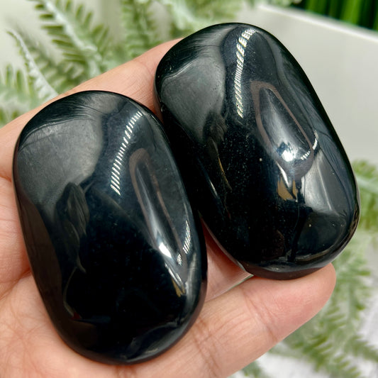 Black Obsidian Palm Stones Meditation Crystals YOU CHOOSE
