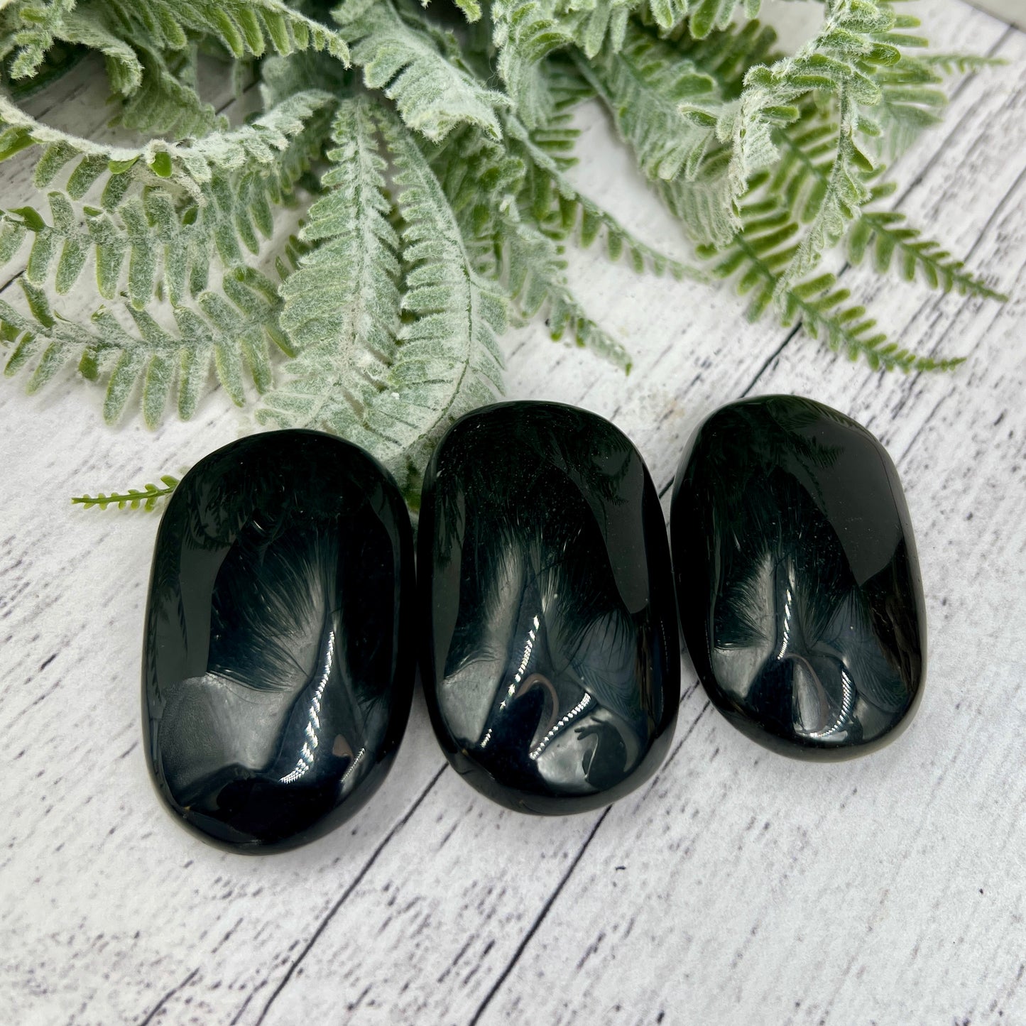 Black Obsidian Palm Stones Meditation Crystals YOU CHOOSE