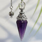 Crystal Pendulums Clear Rose Quartz Amethyst Gemstone Divination Manifestation