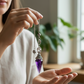 Crystal Pendulums Clear Rose Quartz Amethyst Gemstone Divination Manifestation