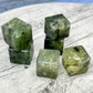 Prehnite with Epidote Cubes Crystal Carving YOU CHOOSE