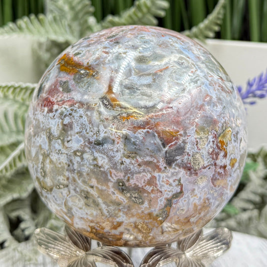 Ocean Sea Jasper Sphere Crystal Ball 754g 83mm Diameter