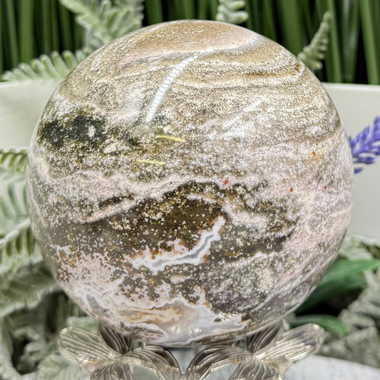 Ocean Sea Jasper Sphere Crystal Ball 1042g 92mm Diameter