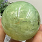 Prehnite with Epidote Sphere Healing Crystal Ball 218g 52mm